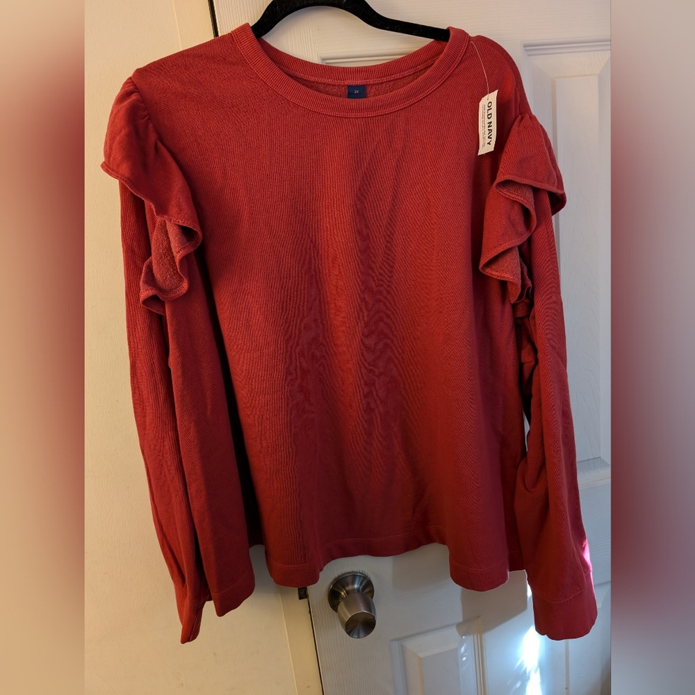 NWT Plus SZ 3X Old Navy long sleeve med wgt tee C16